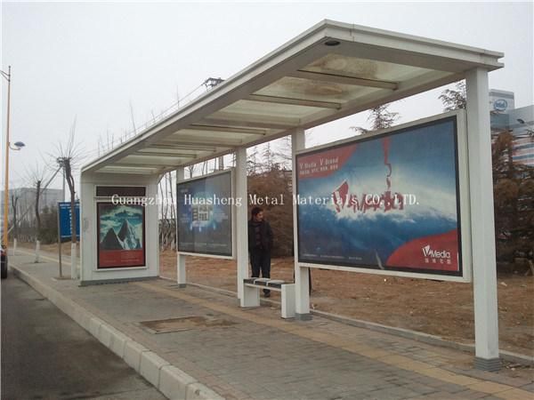 Stainless Steel Outdoor Economic Bus Stop Shelter (HS-BS-D043)