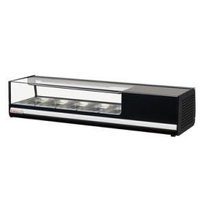 High Quality Sushi Right Angle Glass Door Display Cabinet