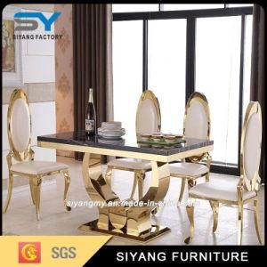 Stainless Steel Furniture Dining Set Banquet Table Modern Dining Table