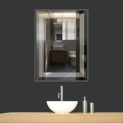 4mm Fully Covered PVC Back Frame 5000K White Color Wall Mounted Bathroom LED Mirror
