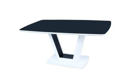Modern White Highlights Painting MDF Dining Table