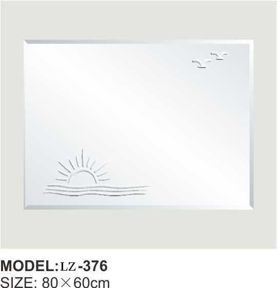 Rectangular Unframed Bathroom Mirror Sun Simple Furniture
