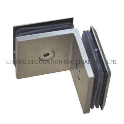 Stainless Steel 90&deg; Straight Double Glass Door Fixed Clip/Shower Room Door Partition Corner Joint