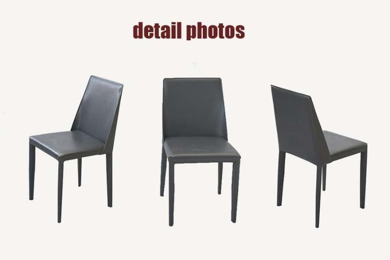 Modern Furniture Design Metal Leg Cafe Living Room PU Dining Chair