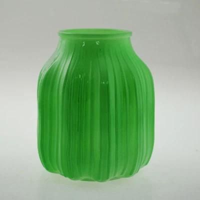 Glass Candle Holder in Green Color with Four Shapes
