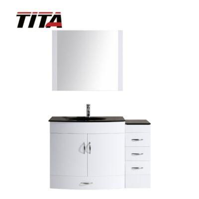 Economical Tempered Glass Top Bathroom Cabinet TM8130A-48W