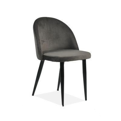 Home Restaurant Furniture Cheap Upholstered Velvet Dining Room Chair with Metal Legs for Kitchen