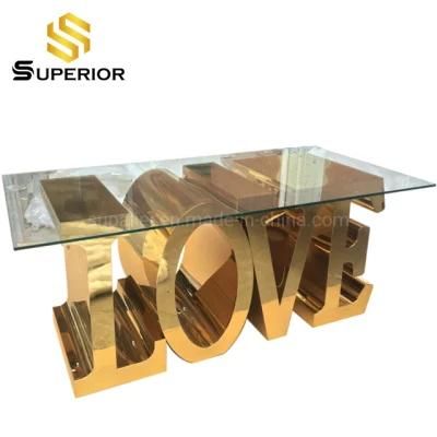 Most Popular Love Design Wedding Dining Table for 10 People