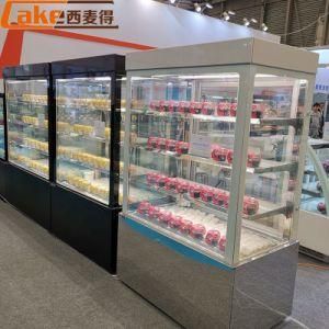 Flat Glass Refrigerated Cake Display Showcase Cabinet