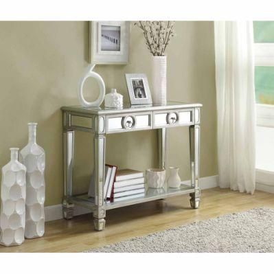 Modern Design Modern Domestic Crushed Diamond Mirrored Console Table