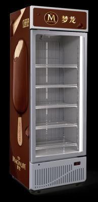 Direct Cooling System Supermarket Sliding Glass Door Drinks Cooler/ Vertical Showcase