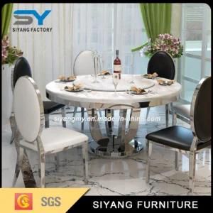 Marble Dining Table Set Round Dining Table for Restaurant