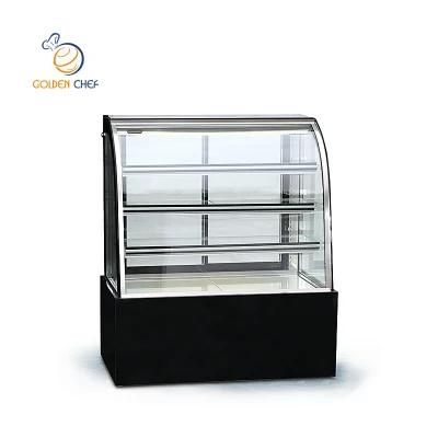 Commercial Upright Sliding Glass Door Refrigerator Ice Cream Cake Showcase Bread Display Showcase Single Circle Door Showcase