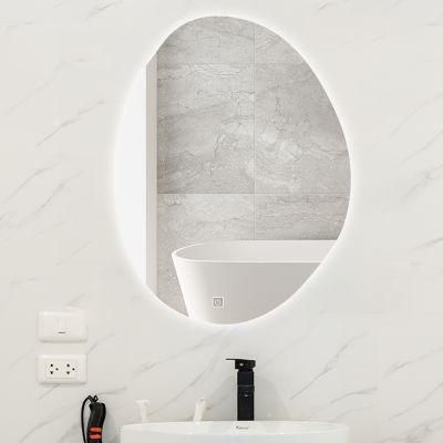 Hotel Wall Decorative Irregular Backlit LED Bathroom Vanity Glass Smart Mirror with Lights