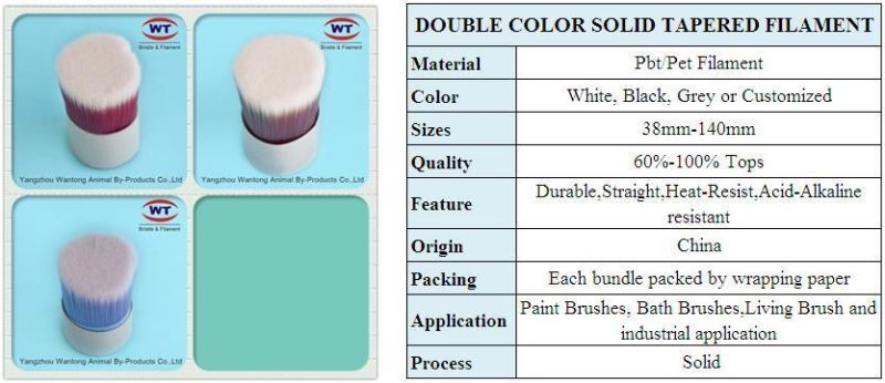 China Manufacturer of Multi-Colored Solid Bristle Synthetic Monofilament Bristle for Brush Making