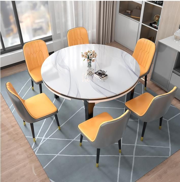 Tempered Glass Desktop Rectangular Modern Minimalist Variable Round Table Small Apartment Table