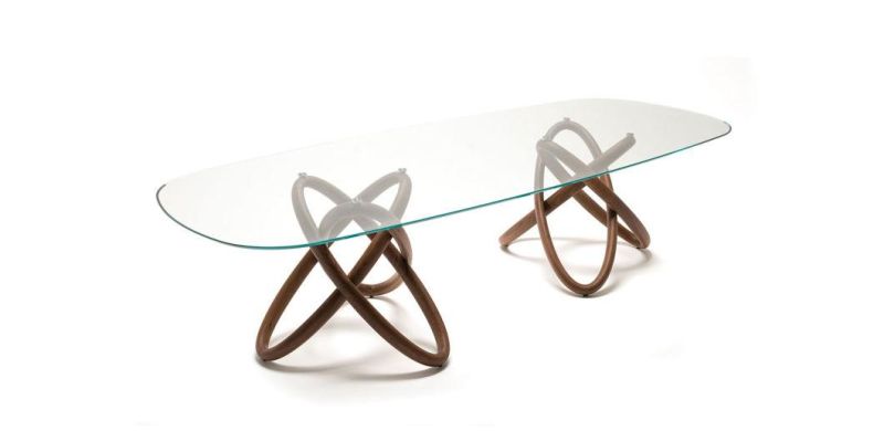 Cfd-02 Round Dining Table //Toughened Glass Top //Ash Solid Wood