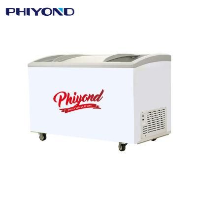 Phiyond SD-H450 405L Tempered Sliding Glass Door Ice Cream Display Showcase Supermarket Freezers