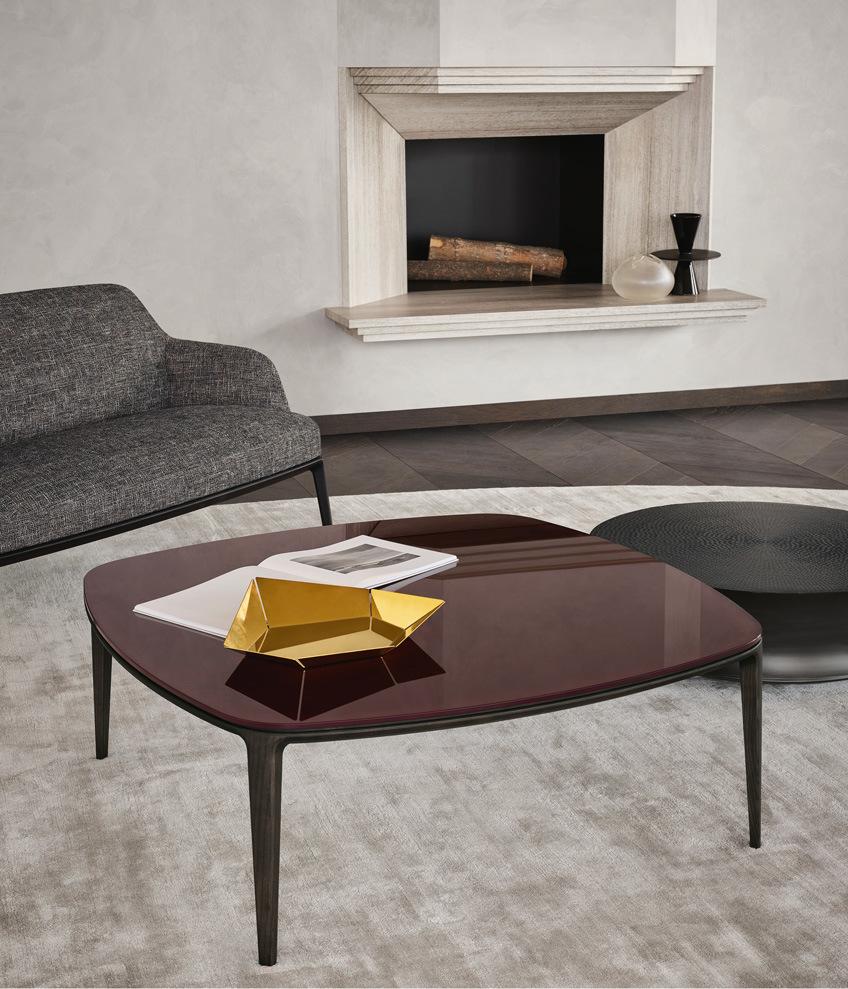 Henry, Small Round Coffee Tables, Solid Wood, Marble or Glass Top, Design in Home and Home and Hotel