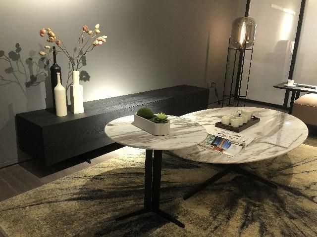 New Modern Dining Table Stainless Steel Marble Coffee Table Glass Furniture