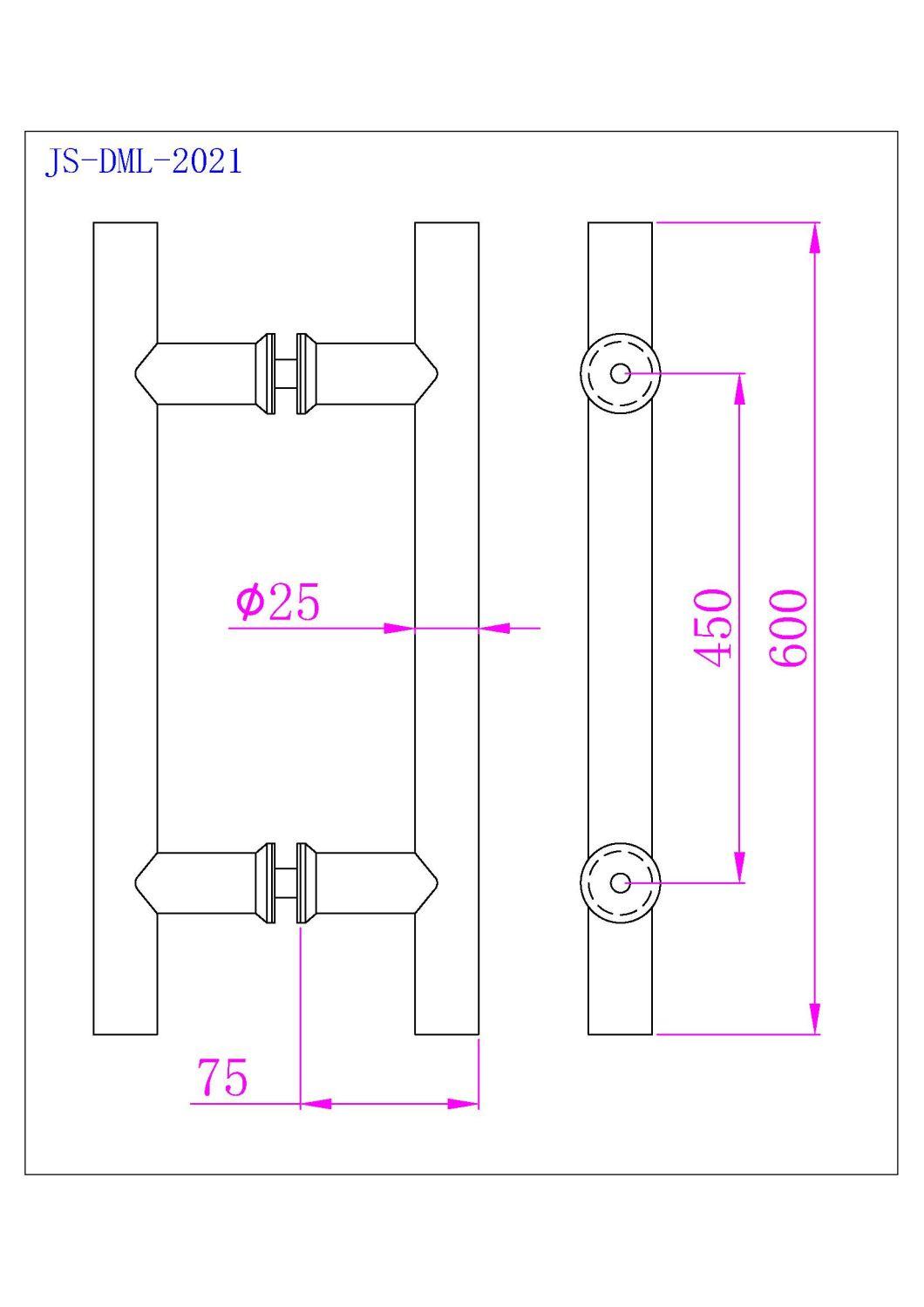 Stainless Steel Pull Handle of Furniture Hardware for Glass Door