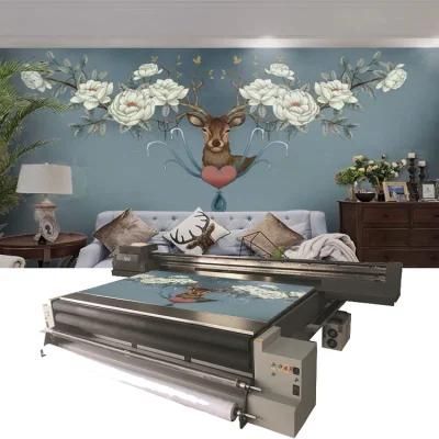Ntek 3321r Industrial Digital Hybrid UV Printer Flat Bed Price