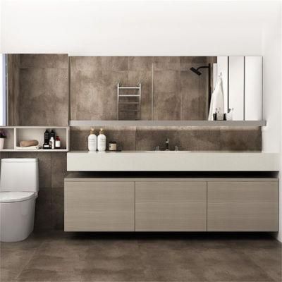 Hight Quality 66 Inch MDF Floor Mount Cupboard Bathroom Wash Basin Cabinets Mirror Bathroom Cabinet Set