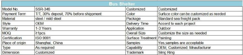 Steel Carport, Stainless Steel Fabrication Bus Shelter (432)