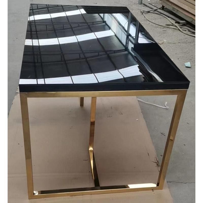 Modern Restaurant Light Luxury Glass Square Dining Table