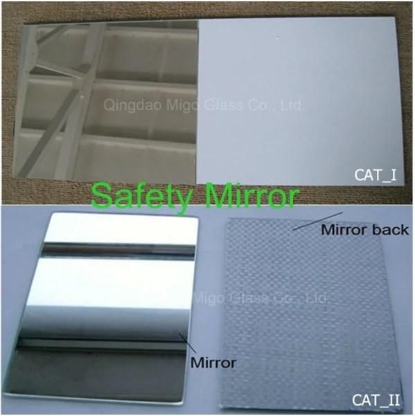 4mm Silver Glass Mirror for Bathroom, Gym/Dance Studio and Living Room, Interior Decoration