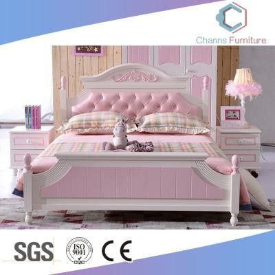 New Model Europe Bedroom Furniture Wood Bed (CAS-BF1719)