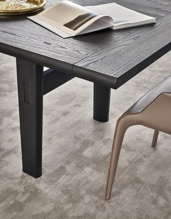 Pfd-005 Dining Table//MDF with Oak Venner Matte //Ash Wood Base