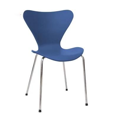 Wholesale Modern Nordic Design Banquet Outdoor Furniture PP Cushion Coffee Chair Chromepate Leg Dining Chair