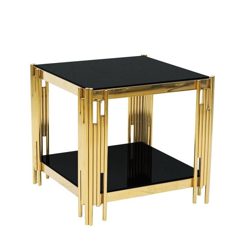 Home Living Room Furniture Tempered Glass Stainless Steel Frame Console Table Hallway Table Nightstand Table