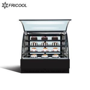 Front-Opening Display Case Curved Glass Door Cake Showcase with Large Volume
