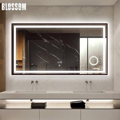 Home Decoration Illuminated Defogging Magnifying Makeup LED Bathroom Mirror