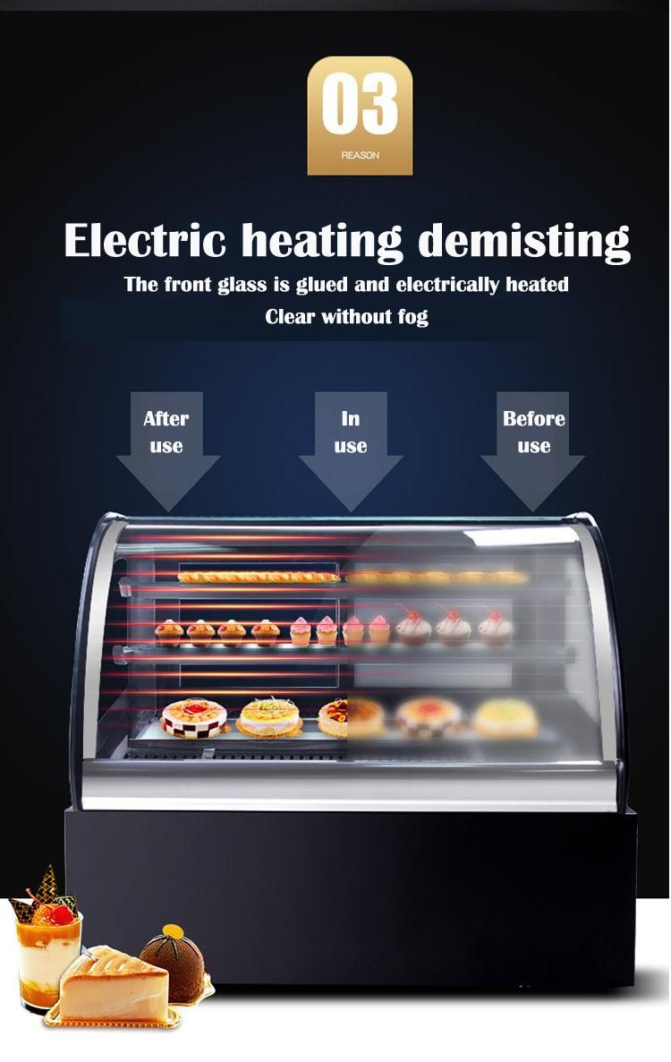 Factory Direct Selling Commercial Chiller Air-Cooled Refrigerator Cake Fridge Display Showcase Upright Cabinet