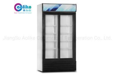 Glass Door Commercial Refrigerated Showcase for Supermarket