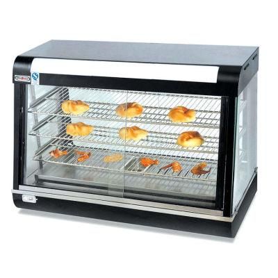 Electric Curved Glass Display Showcase for Food Warmer