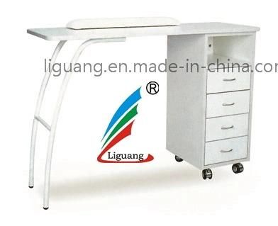 Salon Furniture Nail Dryer Table with Glass Top