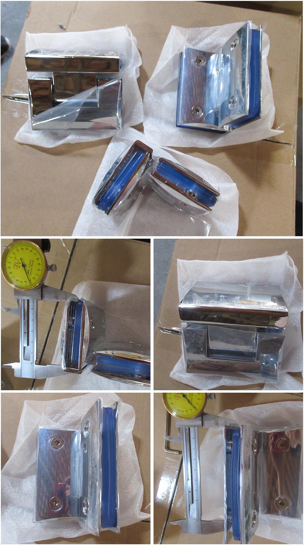 Hinge Accessories Hardware Curved Surface Glass Bathroom Door Clamps