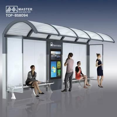 High Quality Wind Resistant Stainless Steel Bus Shelter for Sale