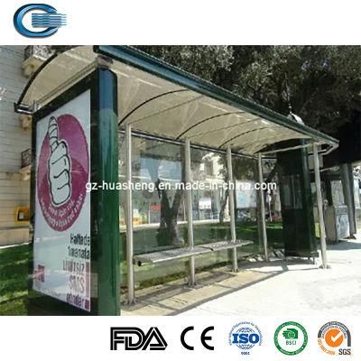 Huasheng Temporary Bus Shelter China Bus Stop Glass Shelter Suppliers Low Price Portable Airports Hospitals Auditoriumsnyc Bus Shelter