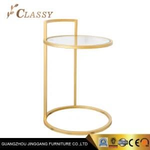 Customized Gold End Tables Coffee Table Side Round Table