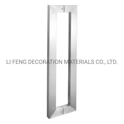 Stainless Steel Glass Door/Pull Shower Door Square Tube Handle for Door Hardware