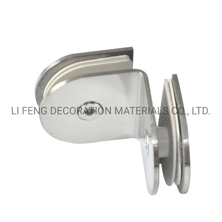 Stainless Steel 90° Round Shower Room Glass Fixed Clip/Bathroom Door Hinge for Glass Hardware Accessories