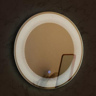 Fogless Metal Jh Glass China Lighted Hotel Wall Mounted LED Light Mirror in