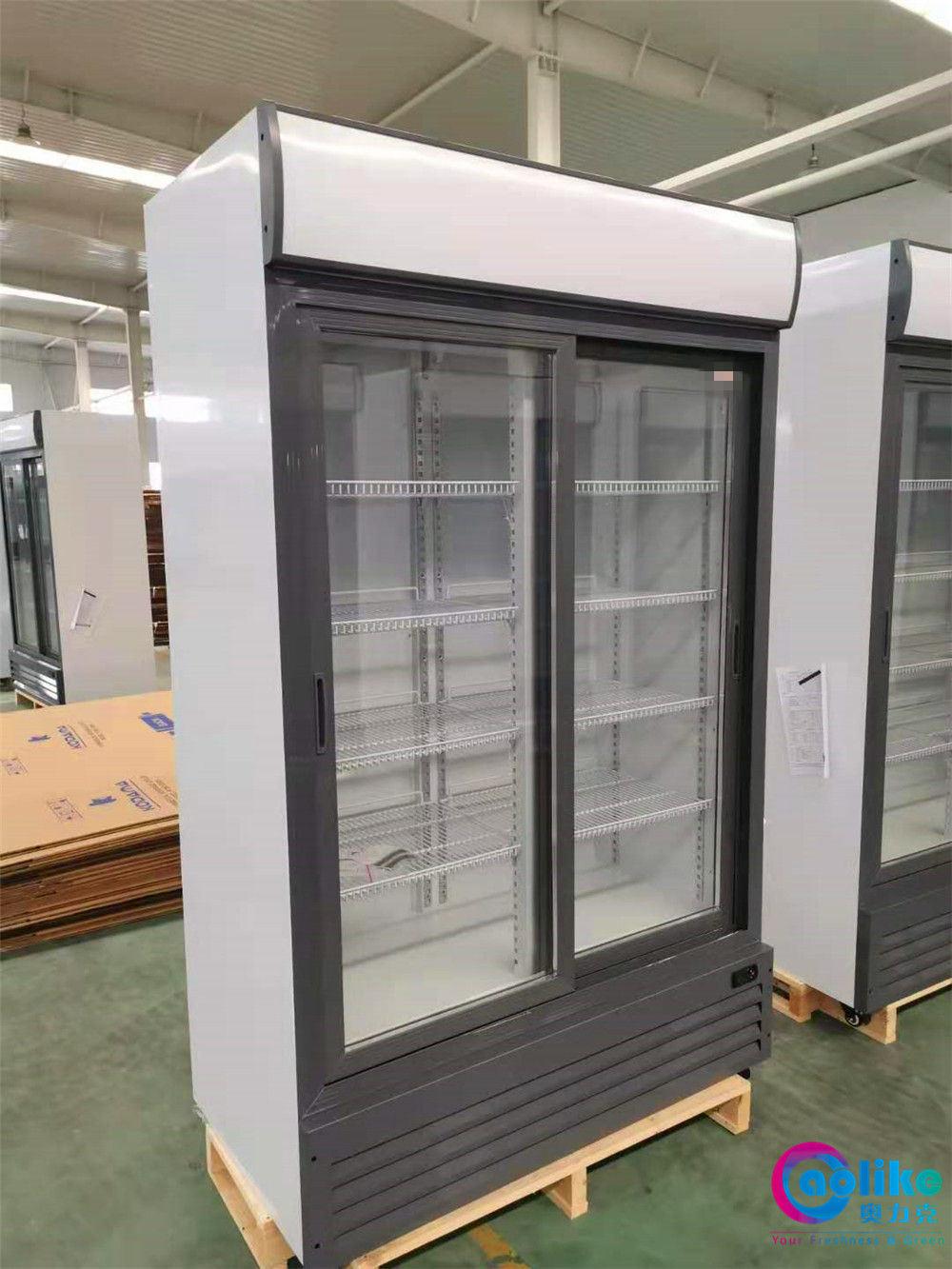 Double Door Refrigerating Showcase with Fan Dynamic Cooling