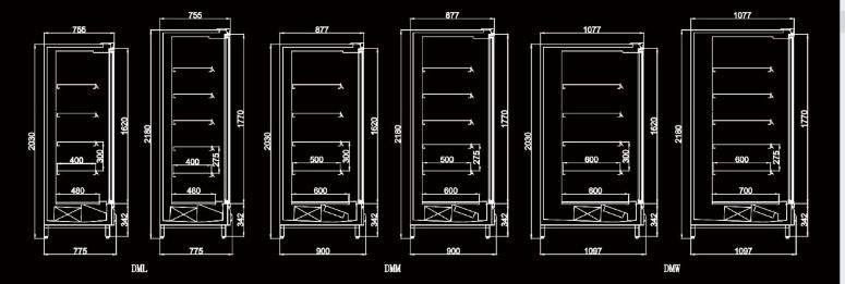 Commercial Supermarket Vertical Upright Glass Door Display Freezer Showcase Refrigeration