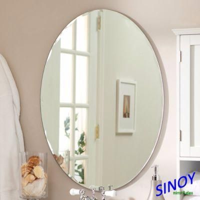 Sinoy 3mm to 6mm Thick Beveled Edge Silver Mirror Glass in Different Shapes for Decoration